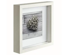 Nuotraukų rėmelis Hama Scala 3D baltas 23x23 portretinis medinis paspartas 59777