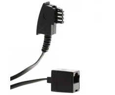 helos Adapteris TAE F Stecker / 8P4C Buchse RJ45, juodas, lose