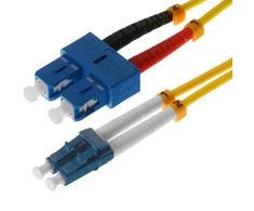 helos LWL Patchkabel OS2 Duplex 3,0mm LC-SC 9/125µm gelb 10m LSZH