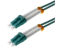 helos LWL Patchkabel OM3 Duplex 3,0mm LC-LC 50/125µm aqua 1m LSZH