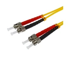 helos LWL Patchkabel OS2 Duplex 3,0mm ST-ST 9/125µm gelb 1m LSZH