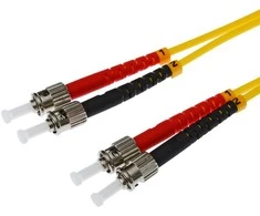 helos LWL Patchkabel OS2 Duplex 3,0mm ST-ST 9/125µm gelb 1m LSZH