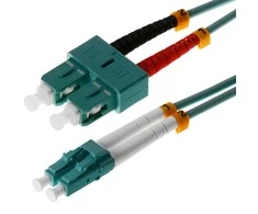 helos LWL Patchkabel OM3 Duplex 3,0mm LC-SC 50/125µm aqua 3m LSZH