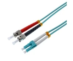 helos LWL Patchkabel OM3 Duplex 3,0mm LC-ST 50/125µm aqua 3m LSZH