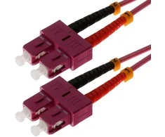 helos LWL Patchkabel OM4 Duplex 3,0mm SC-SC 50/125µm erikaviolett 3m LSZH
