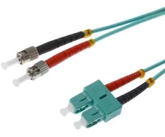 helos LWL Patchkabel OM3 Duplex 3,0mm SC-ST 50/125µm aqua 5m LSZH
