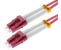 helos LWL Patchkabel OM4 Duplex 3,0mm LC-LC 50/125µm erikaviolett 5m LSZH