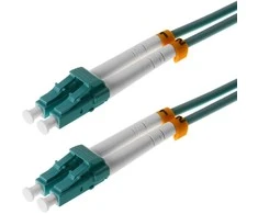 helos LWL Patchkabel OM3 Duplex 3,0mm LC-LC 50/125µm aqua 7,5m LSZH