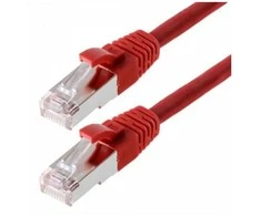 helos Patchkabel Cat 5e SF/UTP RJ45 raudona 3m AWG26