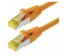 helos Patchkabel Cat 6a S/FTP RJ45 gelb 0,25m AWG26/7 LSZH GHMT