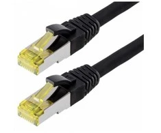 helos Patchkabel Cat 6a S/FTP RJ45 juodas 1m AWG26/7 LSZH GHMT
