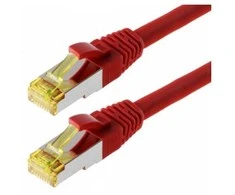 helos Patchkabel Cat 6a S/FTP RJ45 raudona 10m AWG26/7 LSZH GHMT