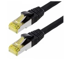 helos Patchkabel Cat 6a S/FTP RJ45 juodas 1,5m AWG26/7 LSZH GHMT