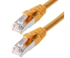 helos Patchkabel Cat 5e SF/UTP RJ45 gelb 7,5m AWG26