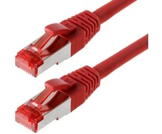 Helos CAT6 S/FTP (PIMF), 0,25 m, 0,25 m, Cat6, SF/UTP (S-FTP), RJ-45, RJ-45, raudonas