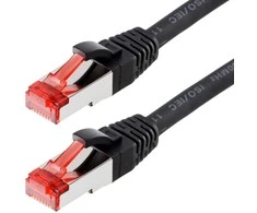 helos Patchkabel Cat 6 S/FTP RJ45 juodas 20m AWG27/7 LSZH GHMT