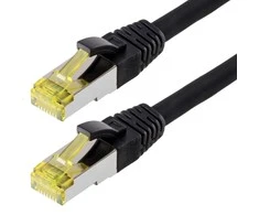 Helos patch cable S/FTP Cat 6a juodas 0,5m