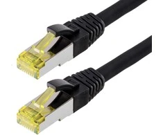 Helos pataisomasis kabelis S/FTP Cat 6a juodas 30,0m
