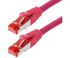 Helos patch cable S/FTP Cat 6a rausvai raudona 30,0m