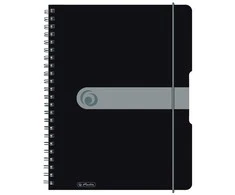 Herlitz Spiralblock "to go" PP-Cover A4 80 Bl. pakuotė juodas