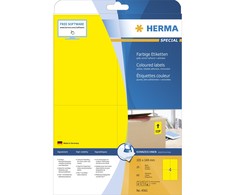 Herma Spalvotos etiketės A4, 105 x 148 mm, geltonos, nuimamos. - 4561.