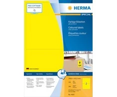 Herma Spalvotos etiketės A4, 199.6 x 143.5 mm, geltonos, tvirtos rankenos - 4565