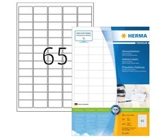 Herma Premium etiketės A4, 38,1x21,2 mm, balta 6500 vnt (4254)