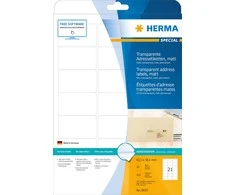 HERMA 8670 ženklinimo etiketė Permatomas
