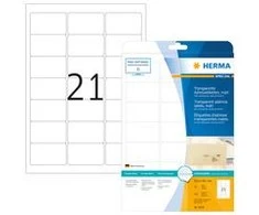 HERMA 8670 ženklinimo etiketė Permatomas