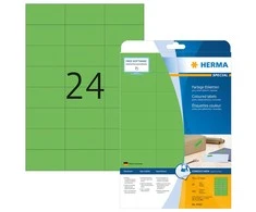 Herma Spalvų etiketės 4469, A4, 70 x 37 mm, matinis popierius, 480 vnt. (4469)