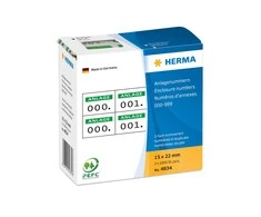 Herma Alaus numeriai, lipnus, žalias 15 x 22mm, 1000 vienetų (4834)