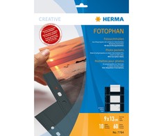 Herma Foto koszulki 9x13cm - juoda, 10 vnt. poziome 7784