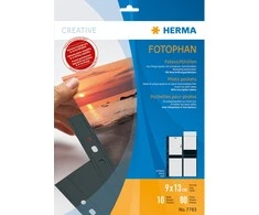 Herma fotophan 9x13 vertikalus 10 lakštų juodas 7783