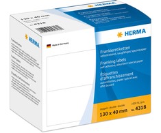 HERMA 4318 lipni etiketė Balta Stačiakampis 1000 vnt