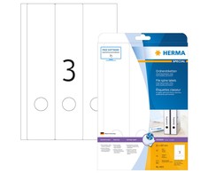 Herma Labels Special 4831, segtuvams, A4, balta, 61 x 297 mm, matinė popierius, rašaliniams spausdintuvams, 75 vnt., užapvalinti kampai (4831)