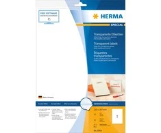 HERMA 8964 etiketė spausdinimui Permatomas Lipni spausdintuvo etiketė