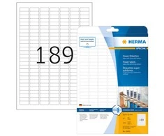 Herma Aukštos sukibimo etiketės A4, 25,4 x 10 mm, iš popieriaus - 10900