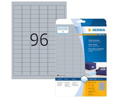 Herma Foil Labels 4110, A4, 30.5 x 16.9 mm, Sidabro folija blizga, 2400 vnt (4110)