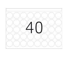 Herma Lipnios etiketės, apvalios, geltonos, 19 mm 10000 vienetų (2741)