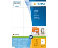 Herma Premium etiketės A4, baltas, popierius, 210 vnt (8634)