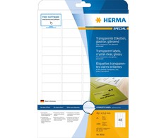 HERMA 8016 etiketė spausdinimui Permatomas Lipni spausdintuvo etiketė