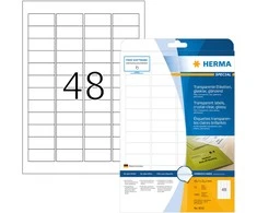 HERMA 8016 etiketė spausdinimui Permatomas Lipni spausdintuvo etiketė