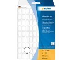 Herma Lipnios etiketės, baltos 10x16 mm 2592 vnt. - 2330.