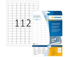 HERMA Etiketten A4 baltas 25,4x16,9 mm ablösb. Papier 2800 St.