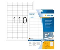 Herma Padėklų etiketės: 4210 Mobilieji, A4, 38,1 x 12,7 mm, baltas, matinis popierius, 2750 vnt. (4210)