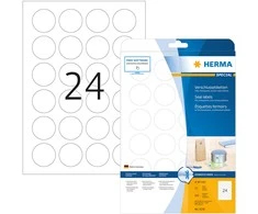 HERMA 4236 lipni etiketė Permatomas Apskritimas Ilgalaikis 600 vnt