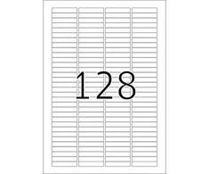 Herma Lipnios etiketės, baltos, 43,2 x 8,5 mm, visų skaidrių rėmeliams, matinis popierius, 25 lapai (5071)
