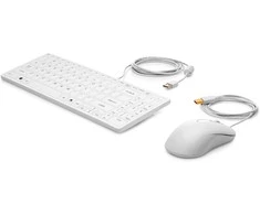 Hewlett Packard (HP) HP Healthcare su laidu Pelė Klaviatūra Combo - IP65 rated (dust proof, water resistant), sanitizable - Baltas - US ENG