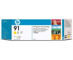 Hewlett Packard (HP) HP 91 775 ml šviesiai geltonos spalvos „DesignJet“ pigmentinio rašalo kasetė