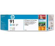 Hewlett Packard (HP) HP nr. 91 rašalo kasetė. Šviesiai žydra su „Vivera“ rašalu (775 ml)